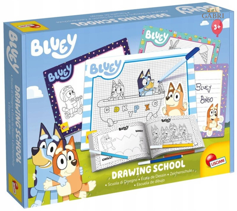LISCIANI Škola kreslení Bluey kreativní sada se šablonami a dekoracemi