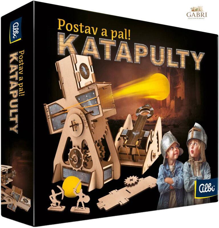 ALBI DŘEVO Postav a pal Katapulty *STAVEBNICE*