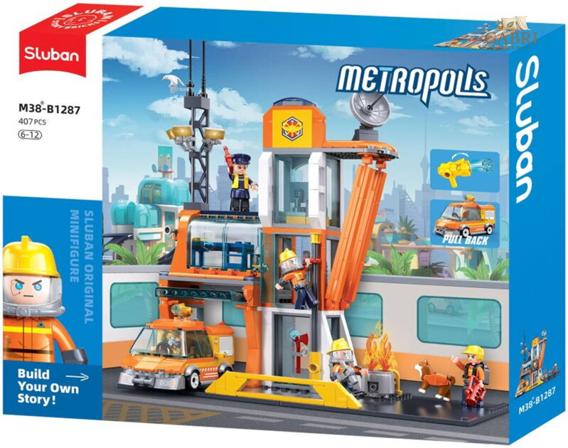 SLUBAN Metropolis Záchranářské velitelství 407 dílků + 5 figurek STAVEBNICE