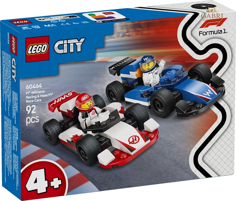 LEGO CITY Závodní vozy F1 Williams Racing a Haas F1 60464 STAVEBNICE