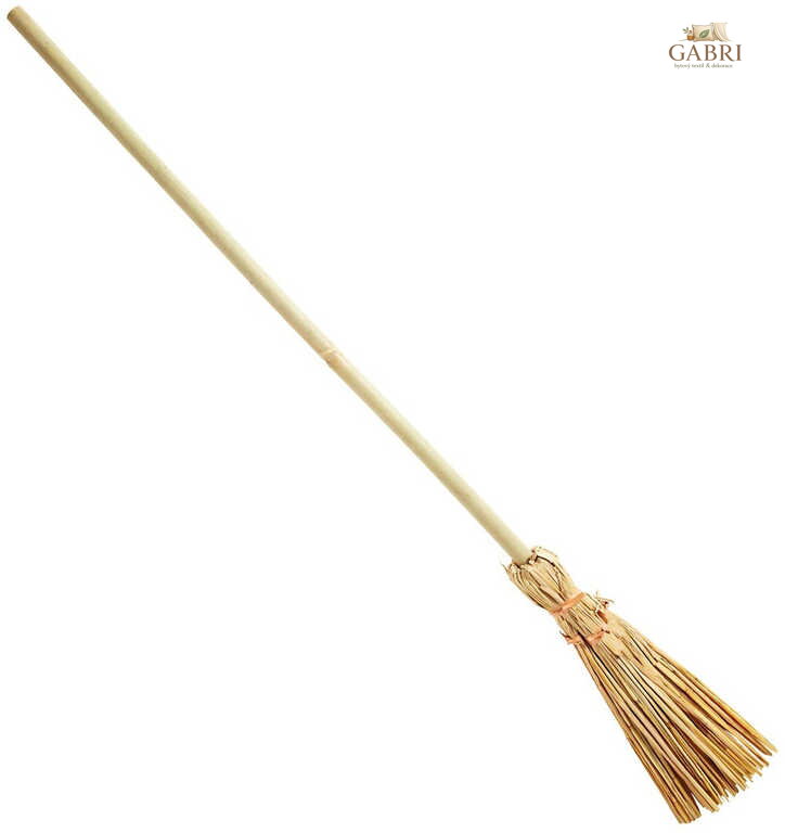 KARNEVAL DŘEVO Koště čarodějnické 107cm *KARNEVALOVÝ DOPLNĚK*