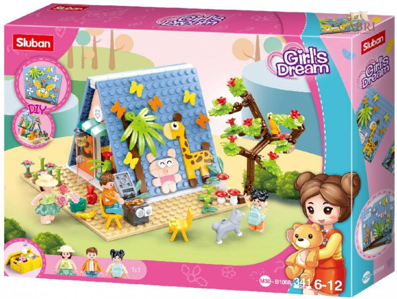 SLUBAN Girls Dream Kempování 341 dílků + 3 figurky STAVEBNICE