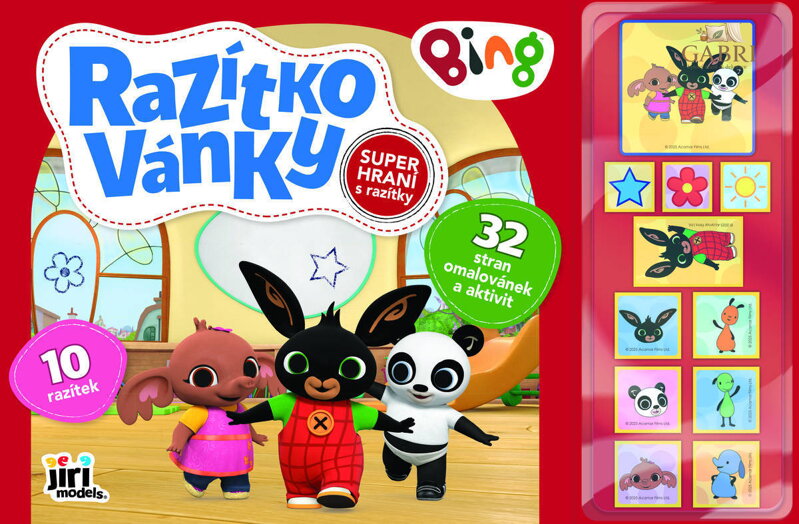 JIRI MODELS Razítkovánky králíček Bing omalovánky + 10 razítek