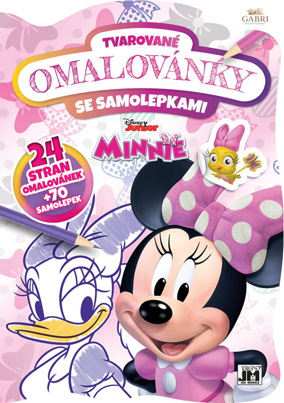 JIRI MODELS Omalovánky tvarované + samolepky Minnie Mouse