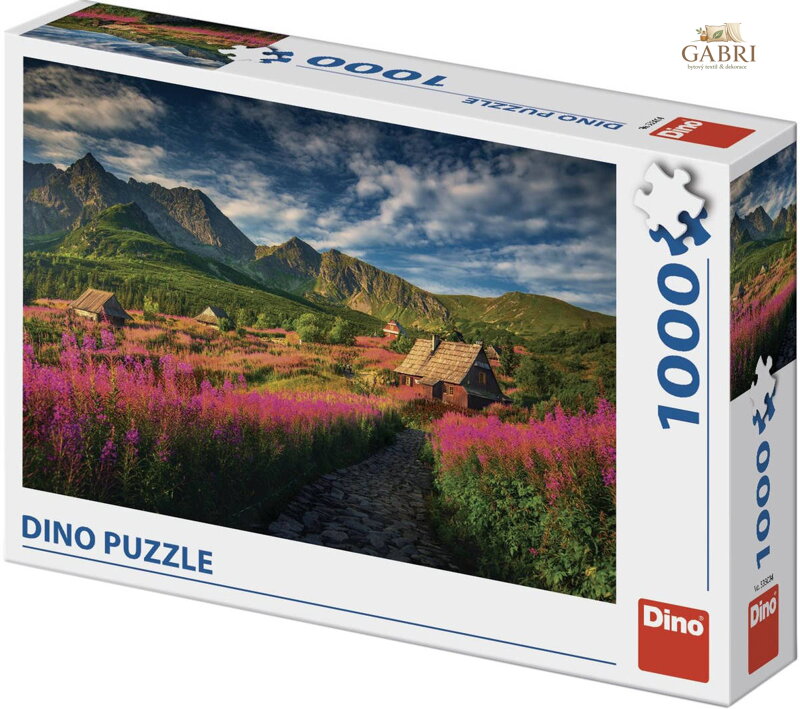 DINO Puzzle Gaseinicova dolina 66x47cm foto skládačka 1000 dílků v krabici
