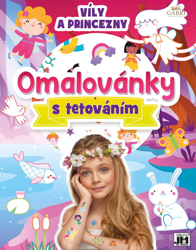 JIRI MODELS Omalovánky s tetováním Víly a princezny