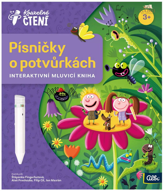 ALBI Kouzelné čtení Kniha interaktivní Písničky o potvůrkách
