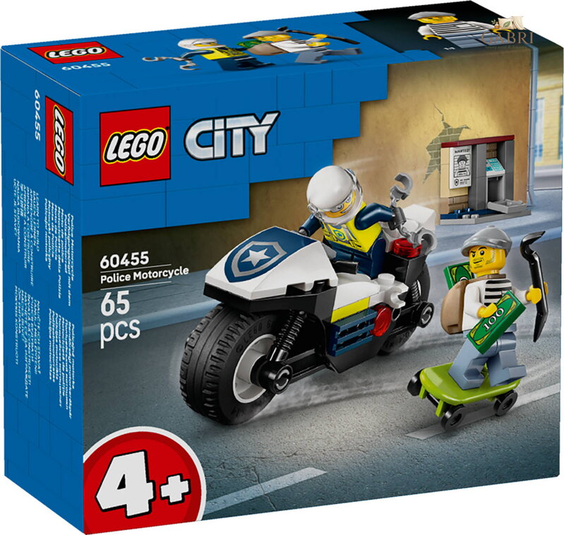 LEGO CITY Honička na policejní motorce 60455 STAVEBNICE