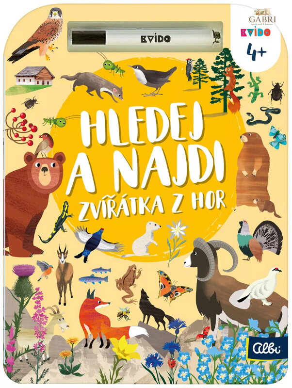 ALBI HRA Kvído Hledej a najdi: Zvířátka z hor set s fixem