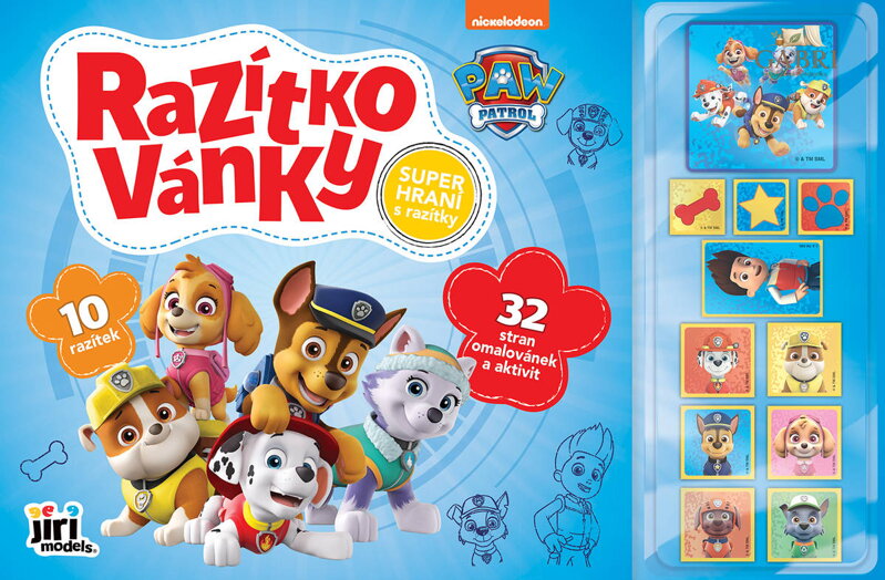 JIRI MODELS Razítkovánky Tlapková Patrola omalovánky + 10 razítek