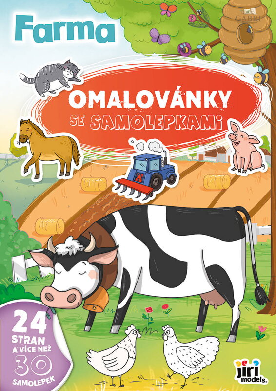 JIRI MODELS Omalovánky A4 se samolepkami Farma