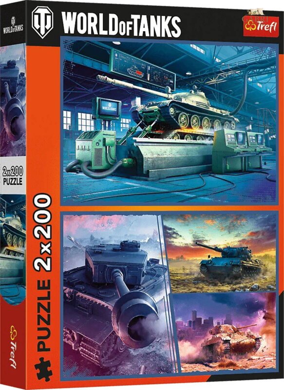 TREFL PUZZLE 2v1 World of Tanks Obrněná mise 41x28cm skládačka 400 dílků