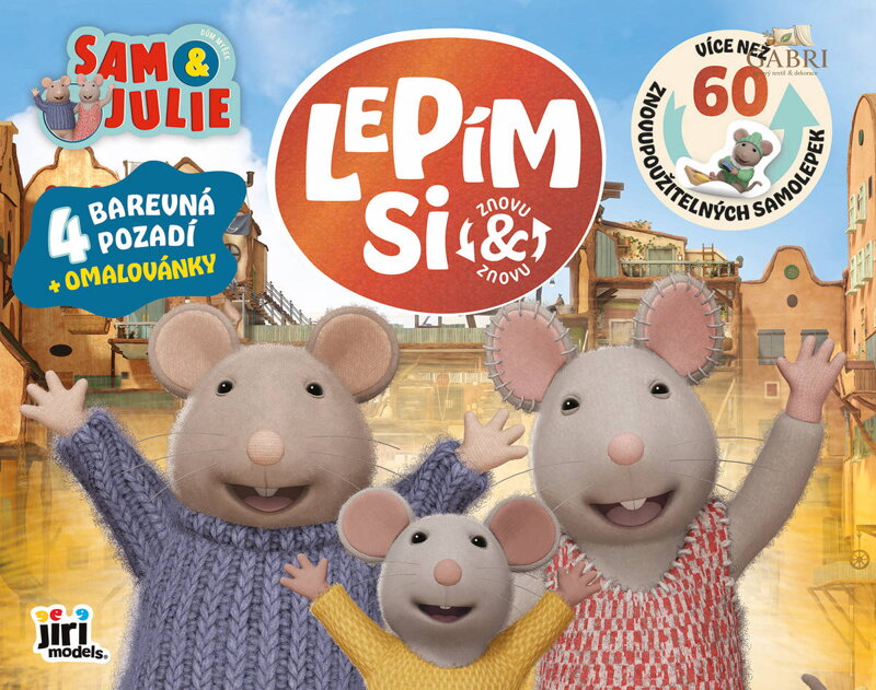 JIRI MODELS Lepím si znovu Dům myšek zábava se samolepkami