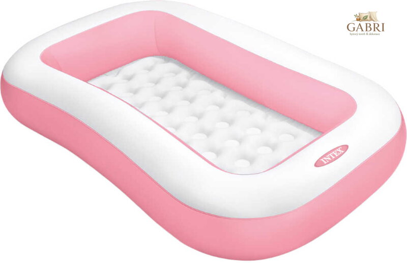 INTEX Bazén baby obdélníkový nafukovací 166x100cm růžový 58423