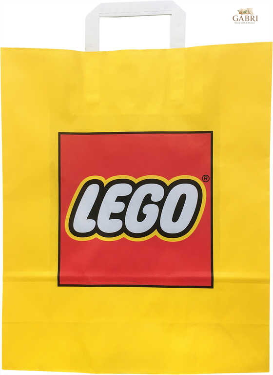 LEGO Taška reklamní papírová nákupní 34x35cm žlutá s logem