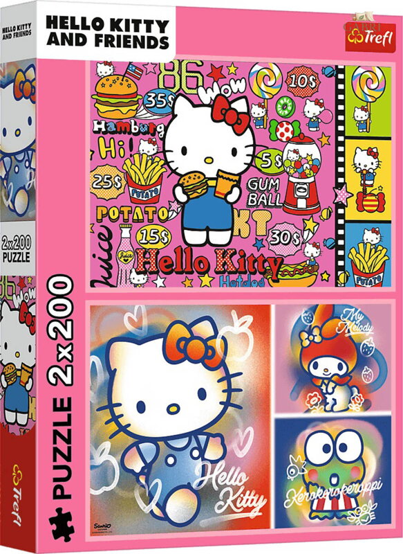 TREFL PUZZLE 2v1 Hello Kitty a přátelé 41x28cm skládačka 400 dílků