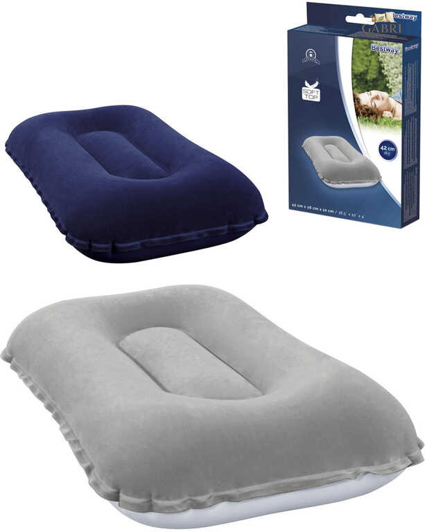 BESTWAY Polštářek cestovní nafukovací 48x30cm 2 barvy 67121