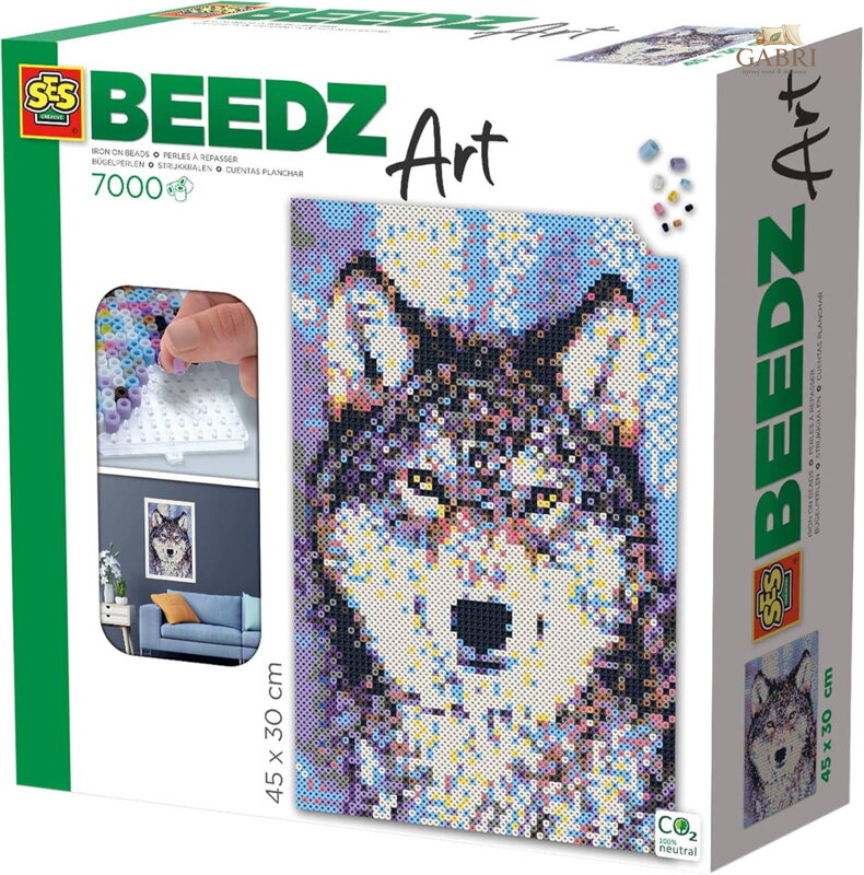 SES CREATIVE Beedz zažehlovací 3D korálky Art vlk 7000ks