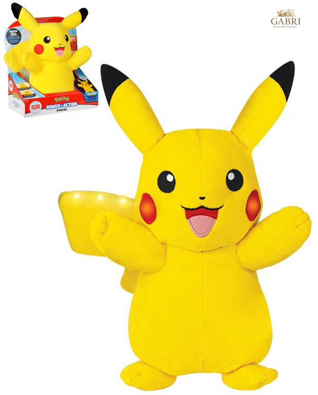 PLYŠ Pikachu interaktivní III Pokémon s funkcemi na baterie Světlo Zvuk