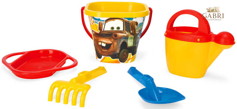 WADER Set na písek 5 ks Auta/Cars PÍSKOVÁ SADA 77641