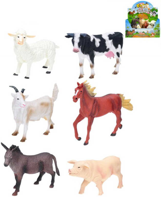 Zvířátko domácí farma 15-20cm plastová figurka zvířátko 6 druhů