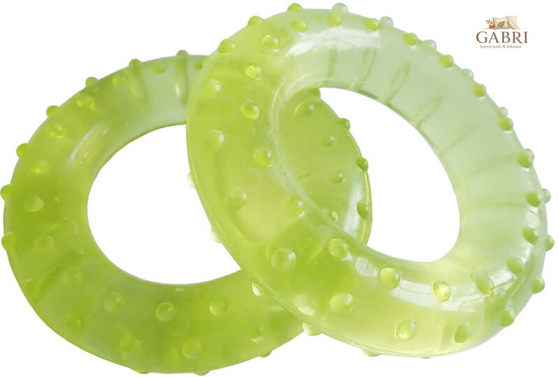 ACRA Masážní kroužky 7cm posilovač prstů s výstupky set 2ks