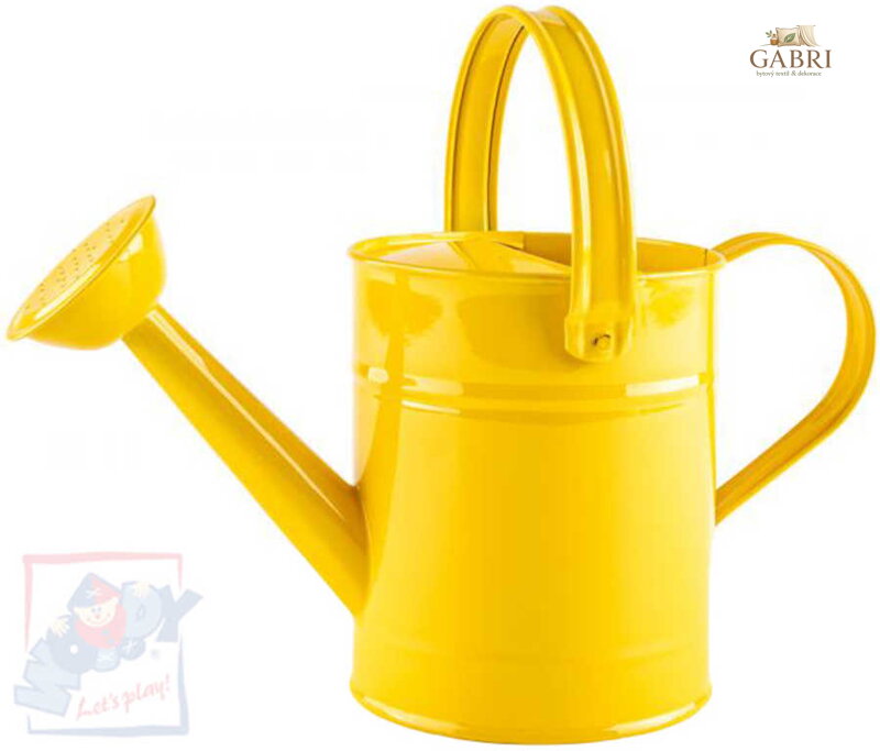 WOODY Konev dětská kropící žlutá 29cm plechová 1,5 l s kropítkem