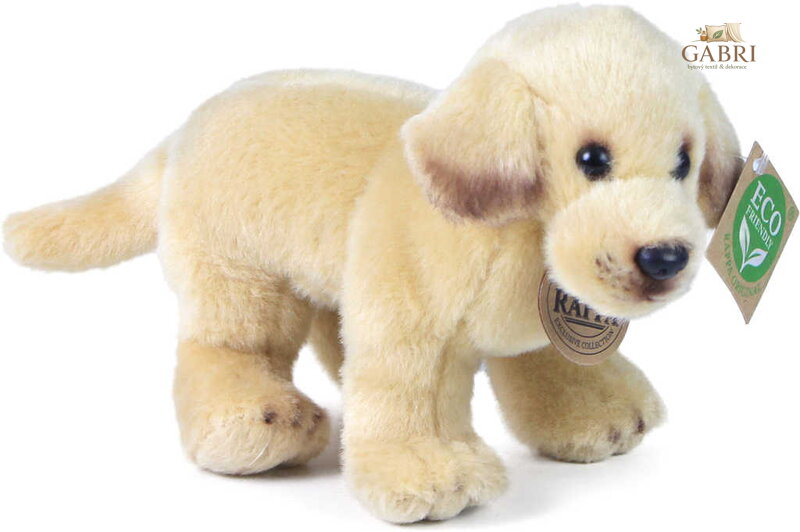 PLYŠ Pes labrador světlý 20cm stojící Eco-Friendly *PLYŠOVÉ HRAČKY*