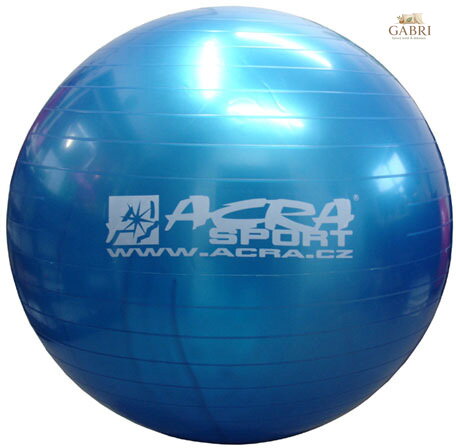 ACRA Míč overball 650mm modrý fitness gymball rehabilitační do 130kg