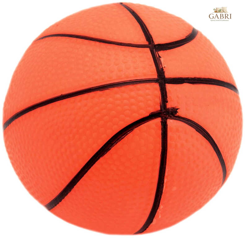 Míček basketbal guma 8,5cm balonek oranžový v síťce