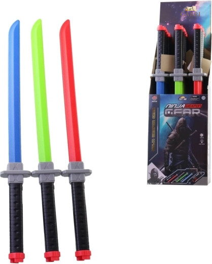 Meč plastový samurajský ninja bojovník na baterie Světlo 3 barvy