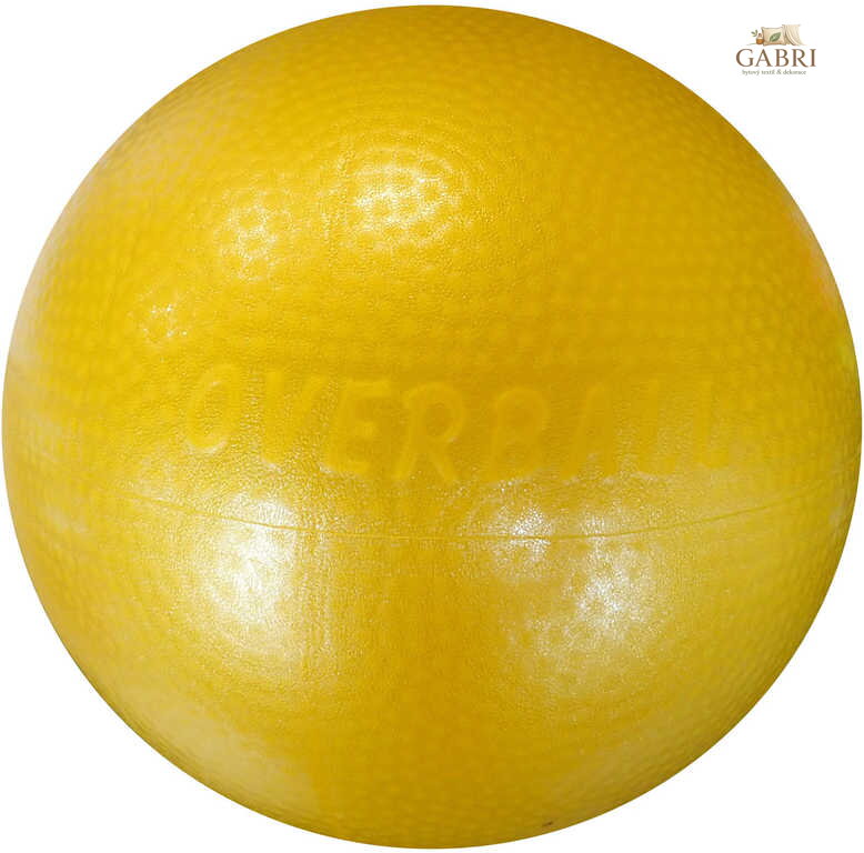 ACRA Míč overball 230mm žlutý fitness gymball rehabilitační do 90kg