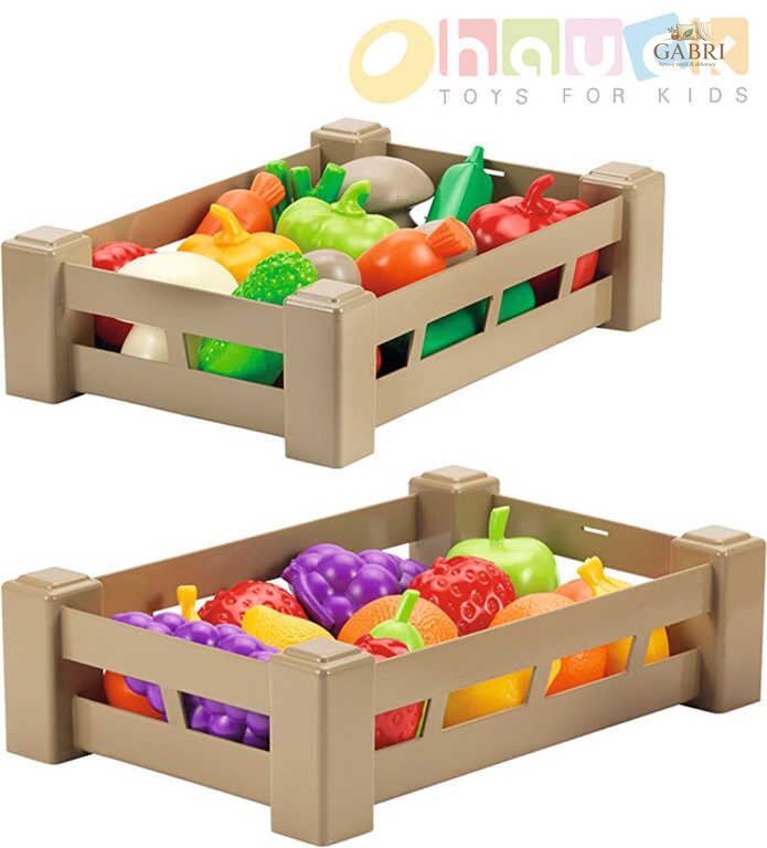 ECOIFFIER Přepravka set bedýnka s ovocem / zeleninou baby 2 druhy plast