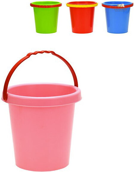Kbelík dětský 14cm jednobarevný na písek 4 barvy plast