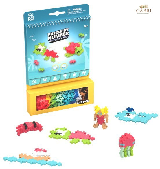 STAVEBNICE Plus-Plus Activity Oceán 2D/3D 125 dílků Skládej podle čísel