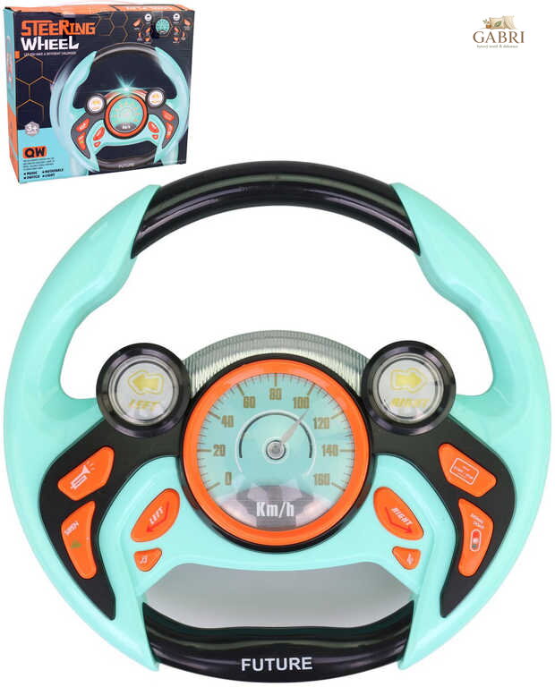 Volant zábavný 22cm funkční malý řidič na baterie Světlo Zvuk
