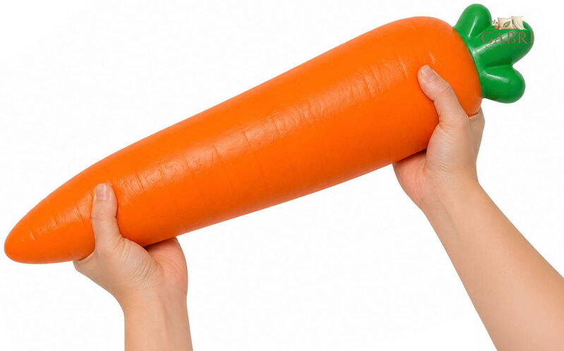Mega squeeze mrkev strečová jumbo antistresová mačkací zelenina