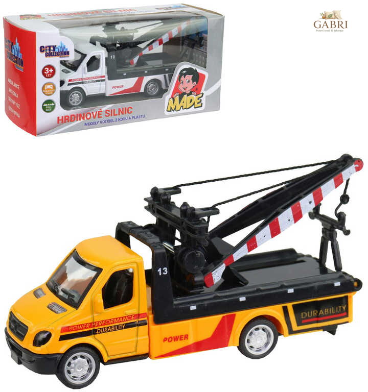 Auto odtahová služba 11cm odtahovka zpětný chod 2 barvy kov