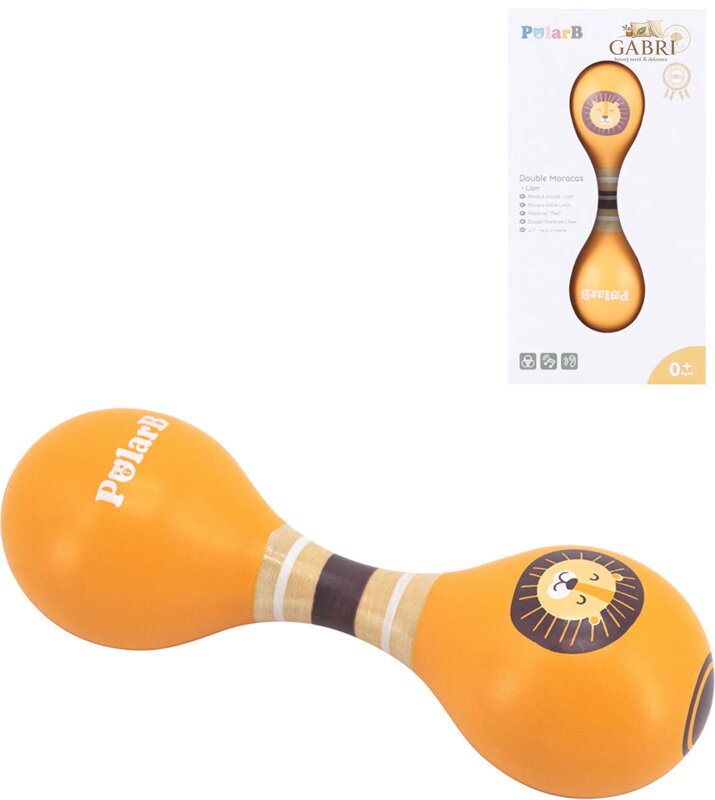 VIGA DŘEVO PolarB Rumbakoule baby dvojitá lev *DŘEVĚNÉ HRAČKY*