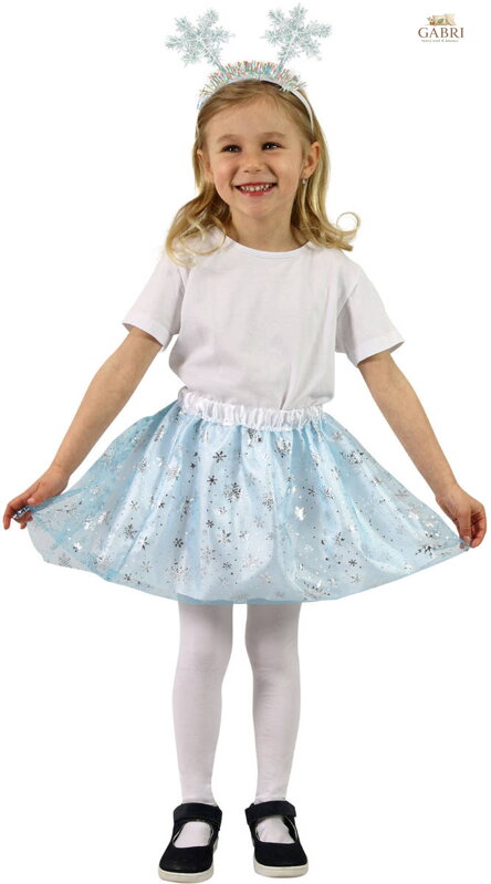 KARNEVAL Šaty zimní víla tutu sukýnka s čelenkou 3-7 let (104-146cm) *KOSTÝM*