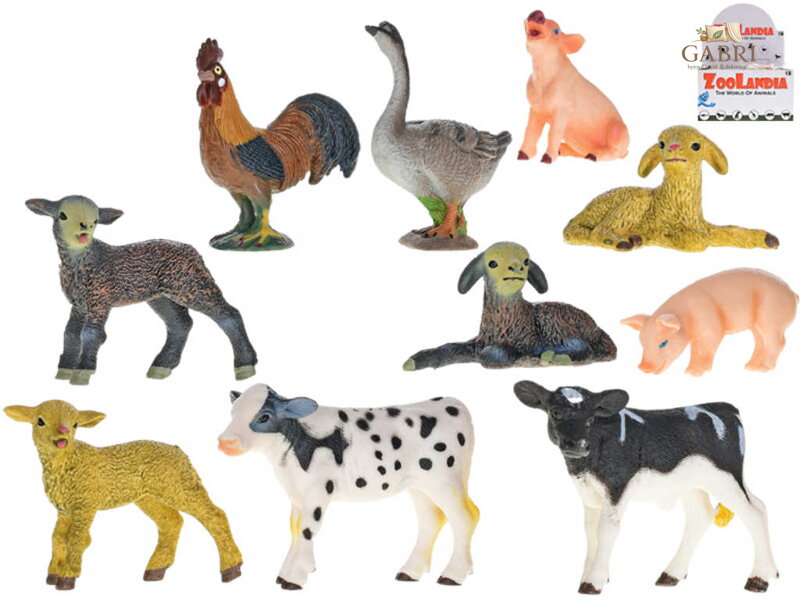 Zvířátko mláďátko farma 4-9cm plastová figurka zvířátko 10 druhů