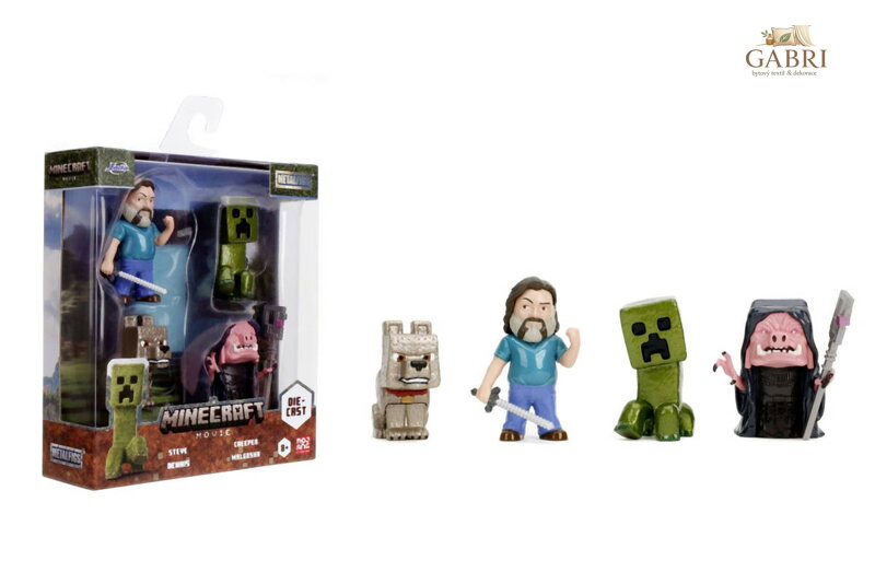JADA Minecraft Movie figurky set 4ks kovové postavičky