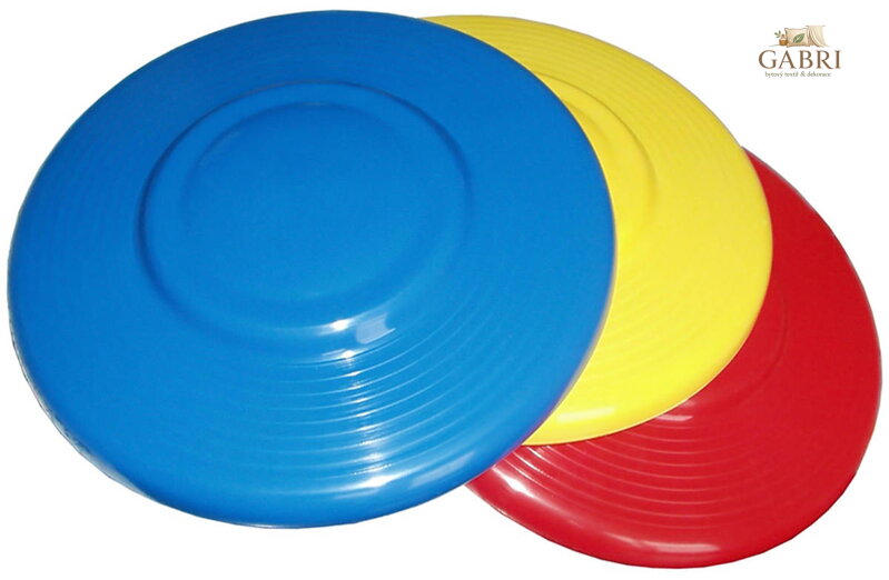 Talíř létající barevný 22cm UFO disk frisbee házecí 3 barvy plast