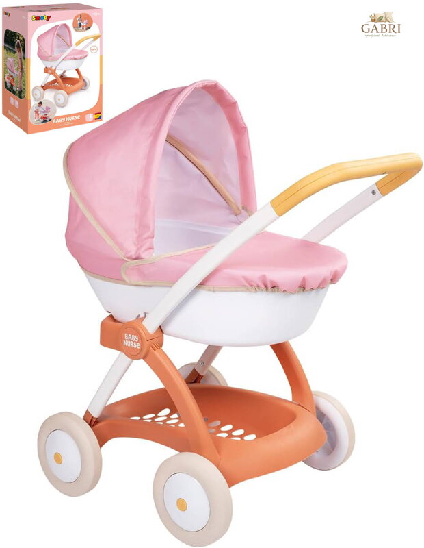 SMOBY Kočárek Baby Nurse hluboký pro panenku miminko kov