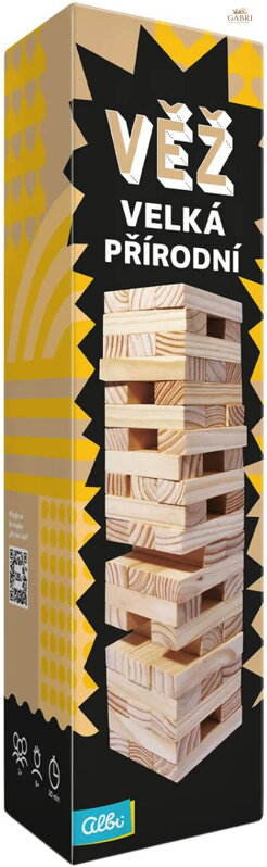 ALBI HRA Věž Jenga velká přírodní 63 kamenů *DŘEVĚNÉ HRAČKY*