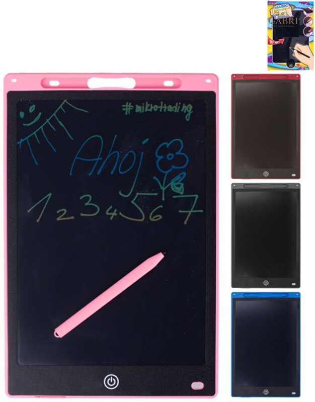 Tablet tabulka kreslicí magický 29x19cm set s perem na baterie 4 barvy