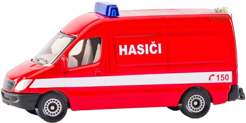 SIKU Auto hasiči dodávka červená CZ model kov 0808