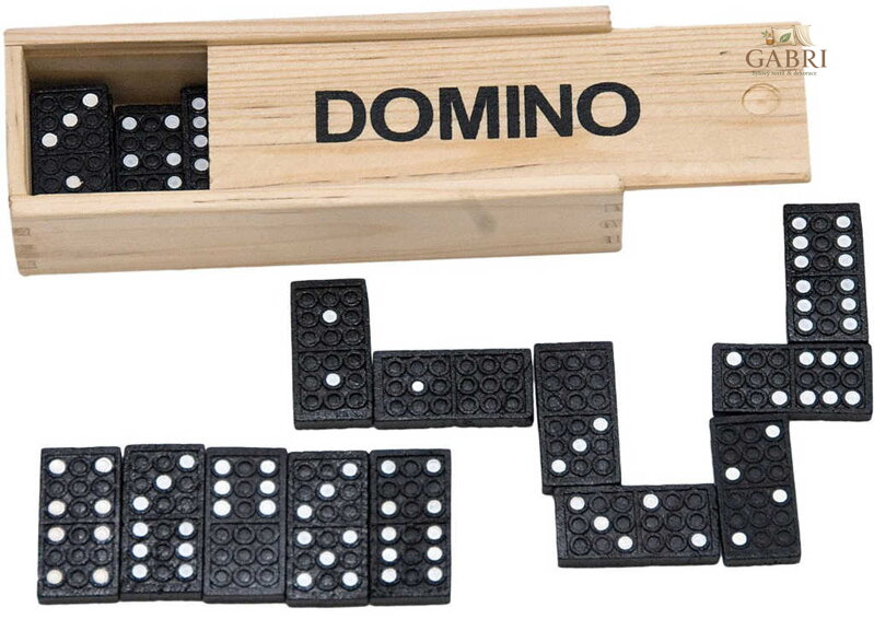 WOODY DŘEVO Hra Domino klasik 28 kamenů *SPOLEČENSKÉ HRY*