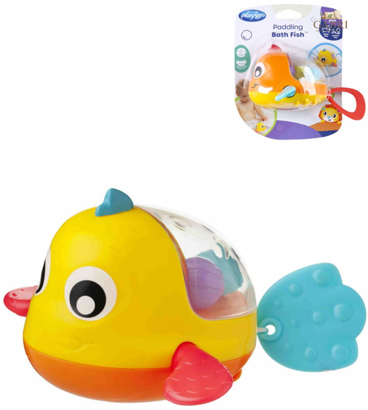PLAYGRO Baby rybička natahovací plavající do vody pro miminko 2 barvy