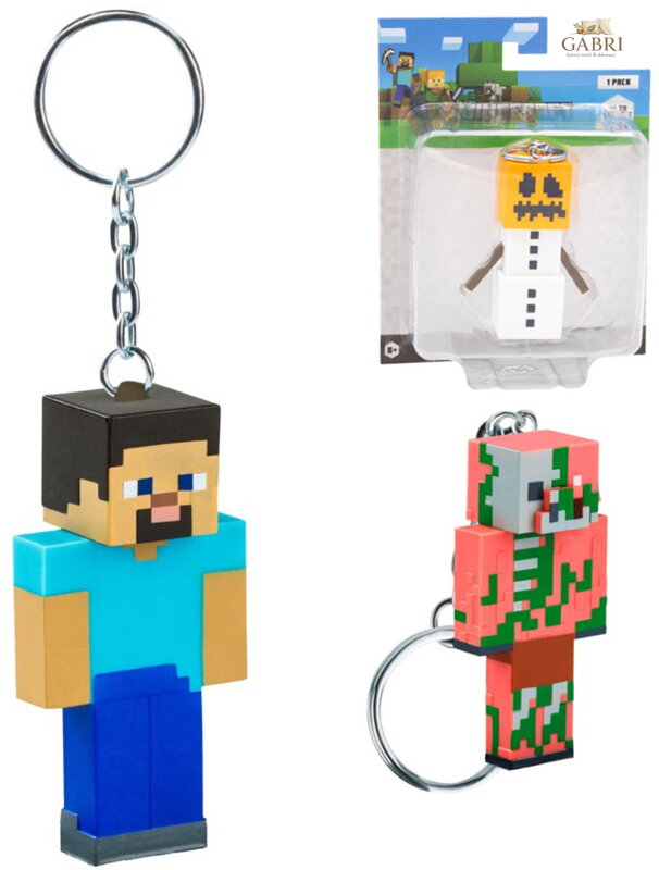 Minecraft přívěšek na klíče dětská klíčenka různé druhy plast